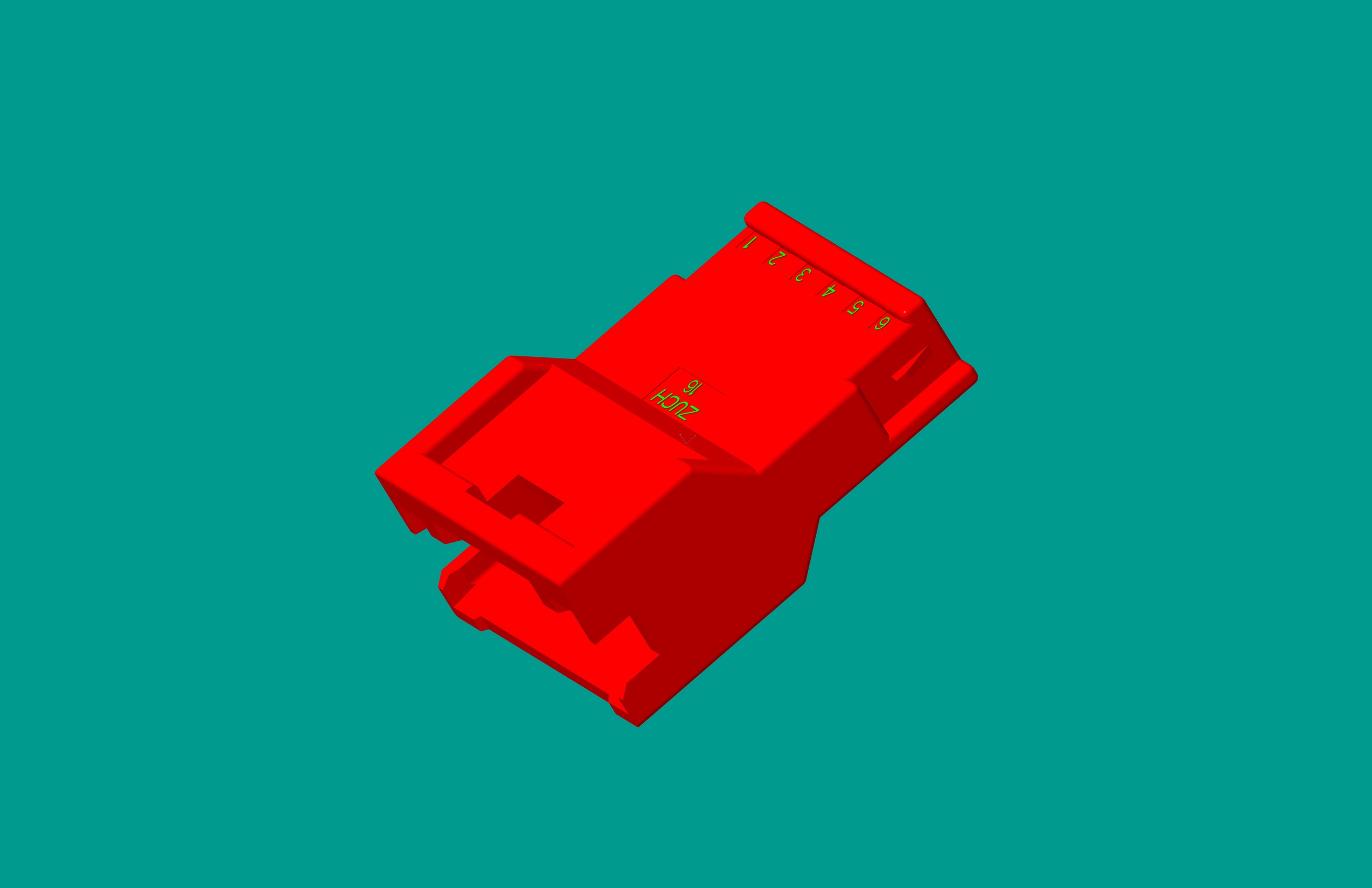 2.0間距，PNIRR-06VF插座/紅色/