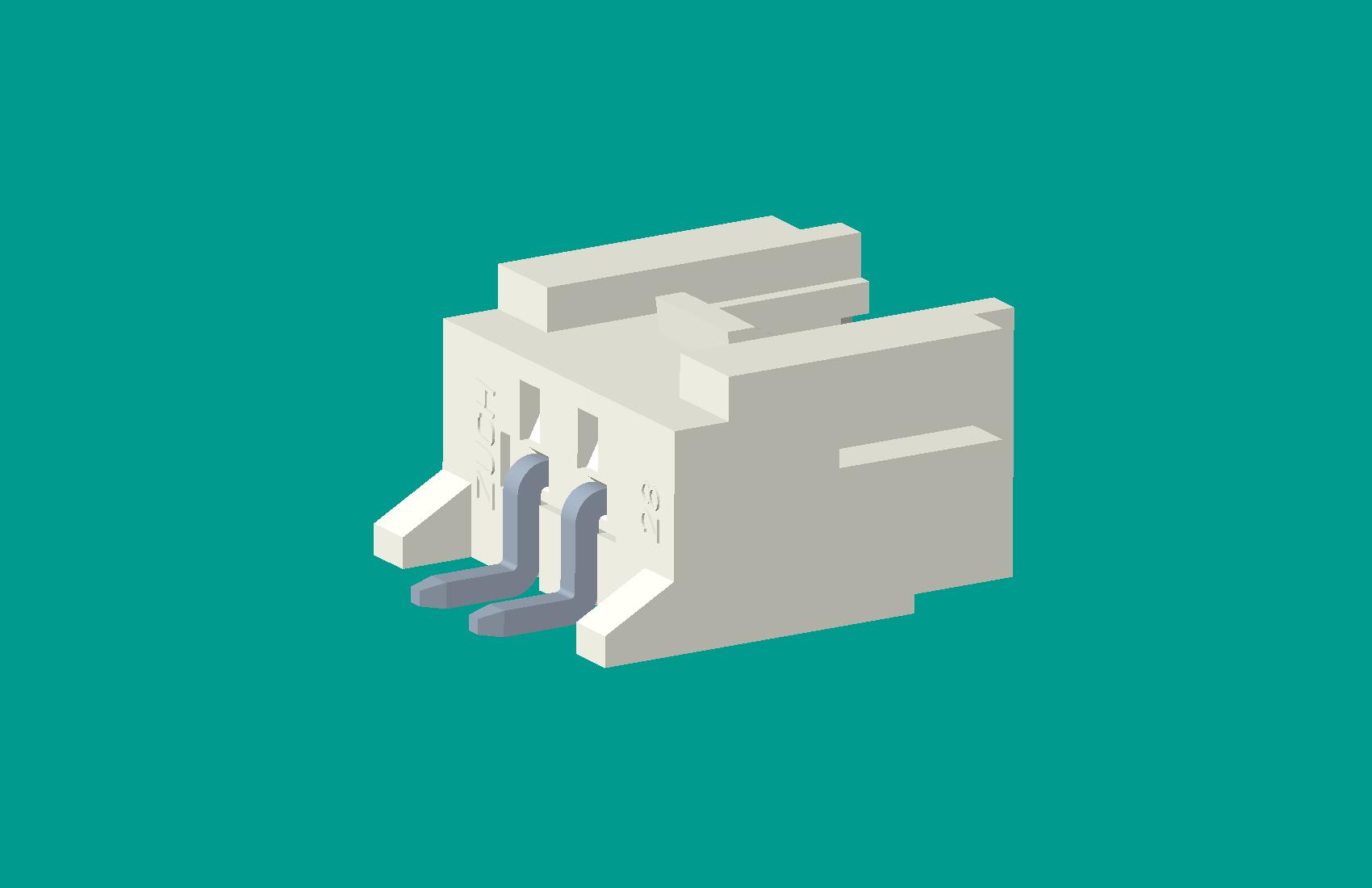 SMT-PH貼片彎針(臥貼)帶扣-2針本色/PA10T料