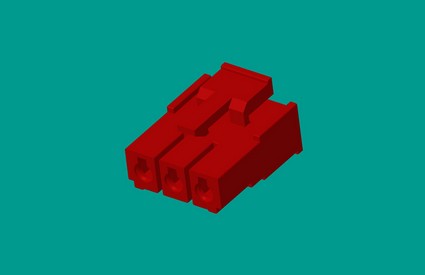 2.1洗衣機塑件-3孔紅色