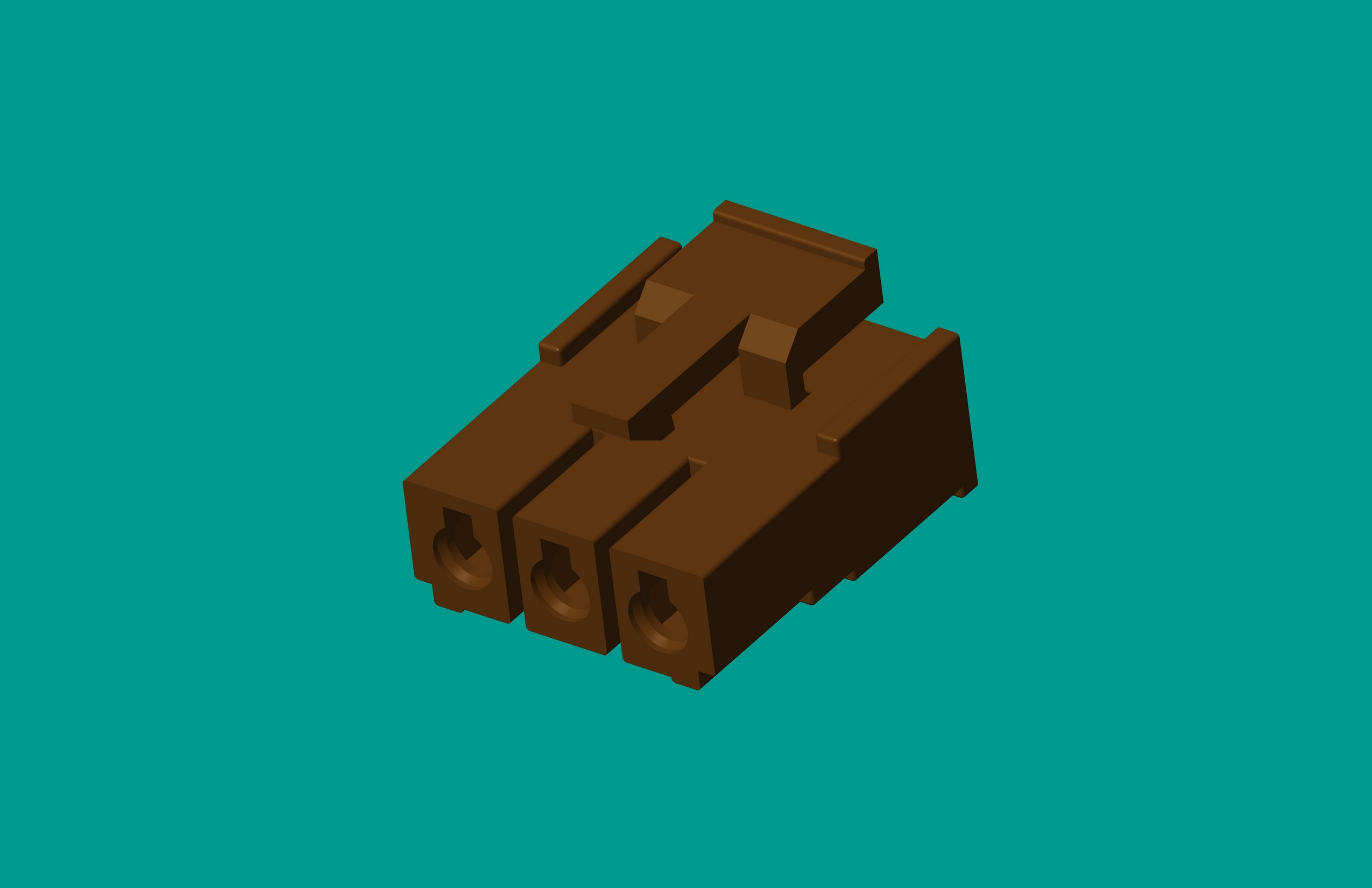 2.1洗衣機塑件-3孔棕色-高灼熱絲