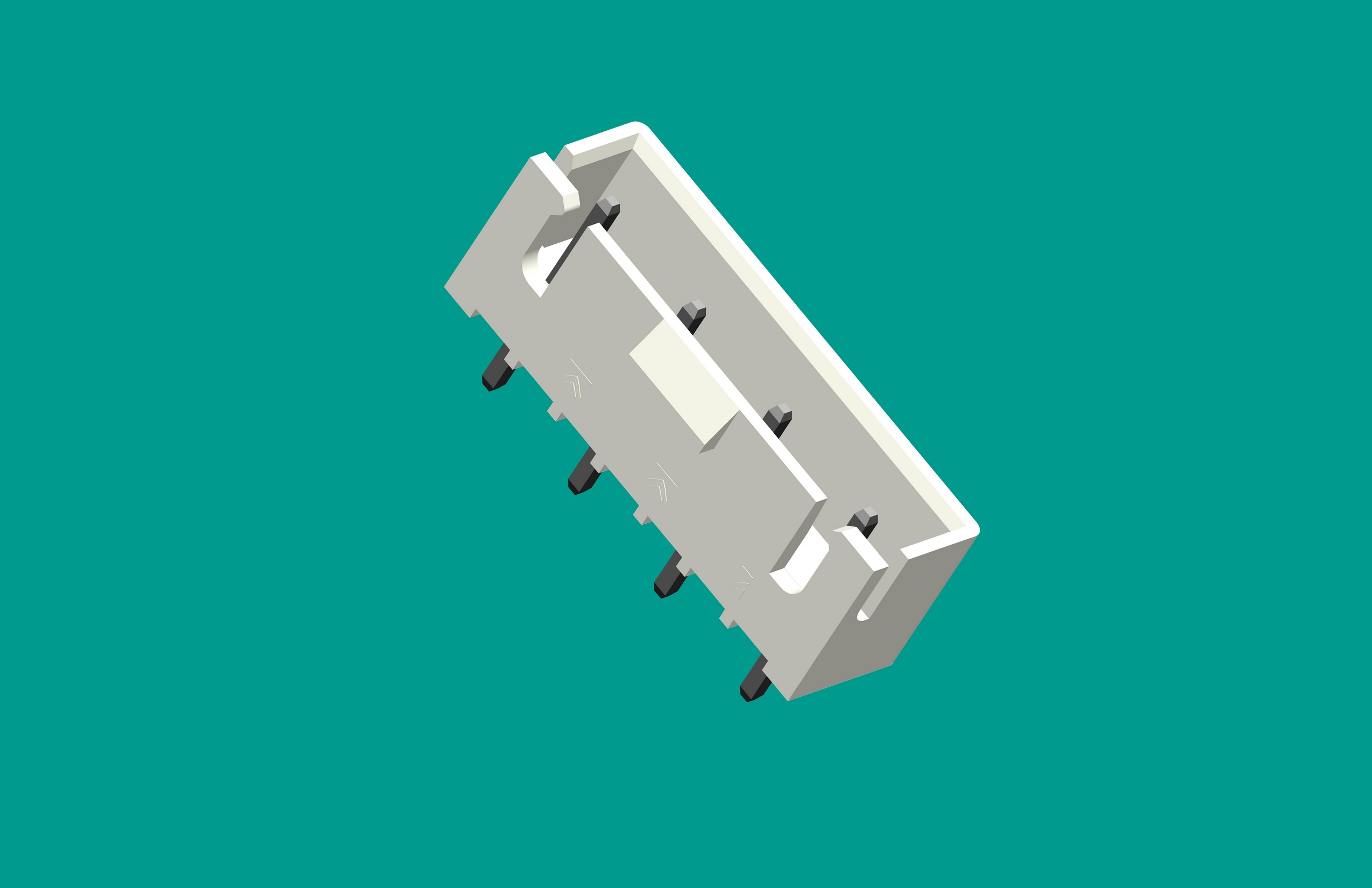 XH-7A4帶扣(缺2.4.6針），普通PA66白色