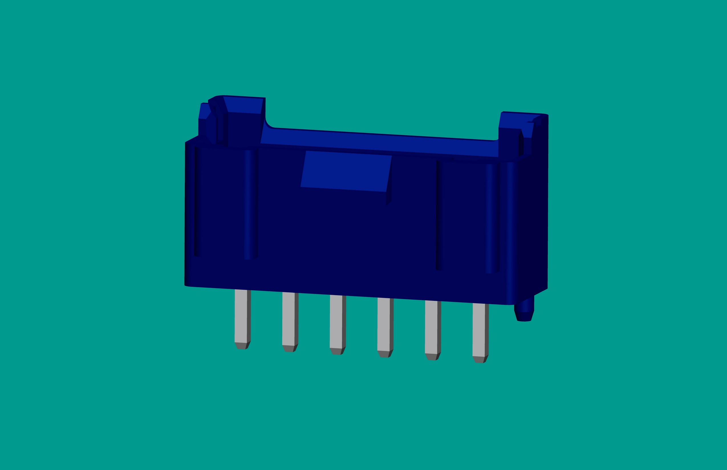 B6B-XH-K3立式針座藍色/普通PA66