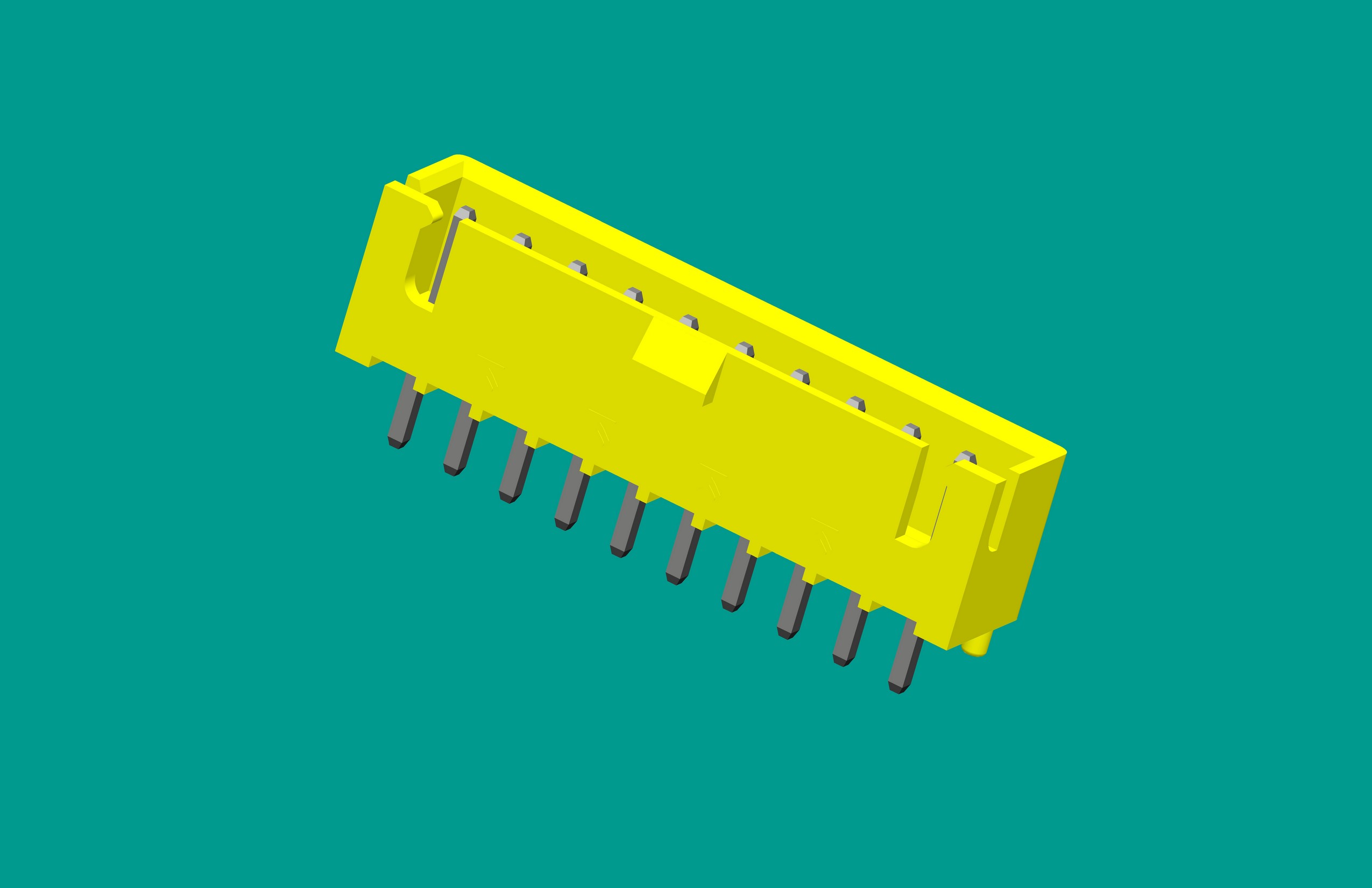 XH帶扣帶定位針座-10直針黃色PA66