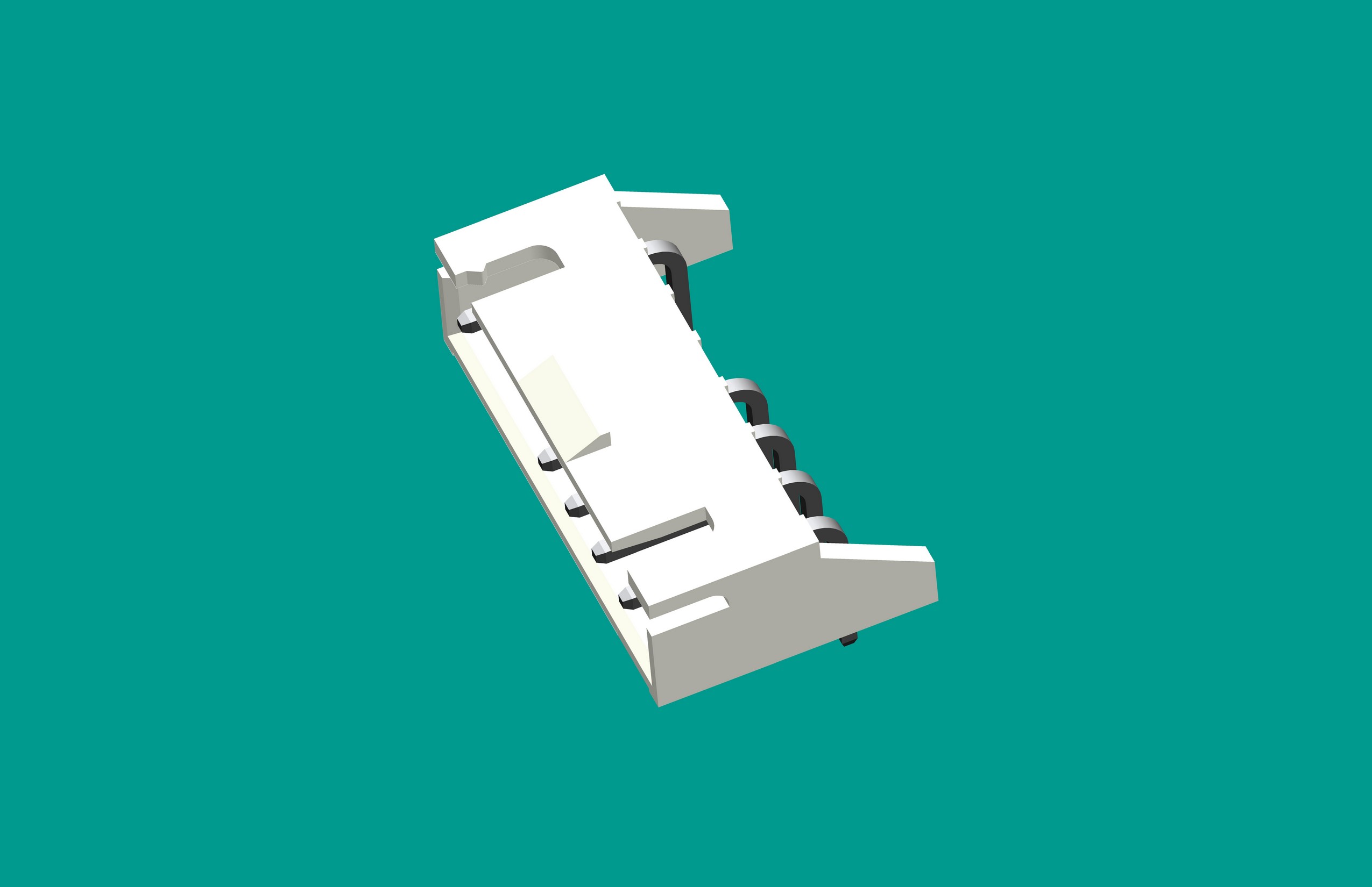 XH-7QA5(帶扣)帶保護(hù)腳(缺第2、3針) 白色（普通PA66)