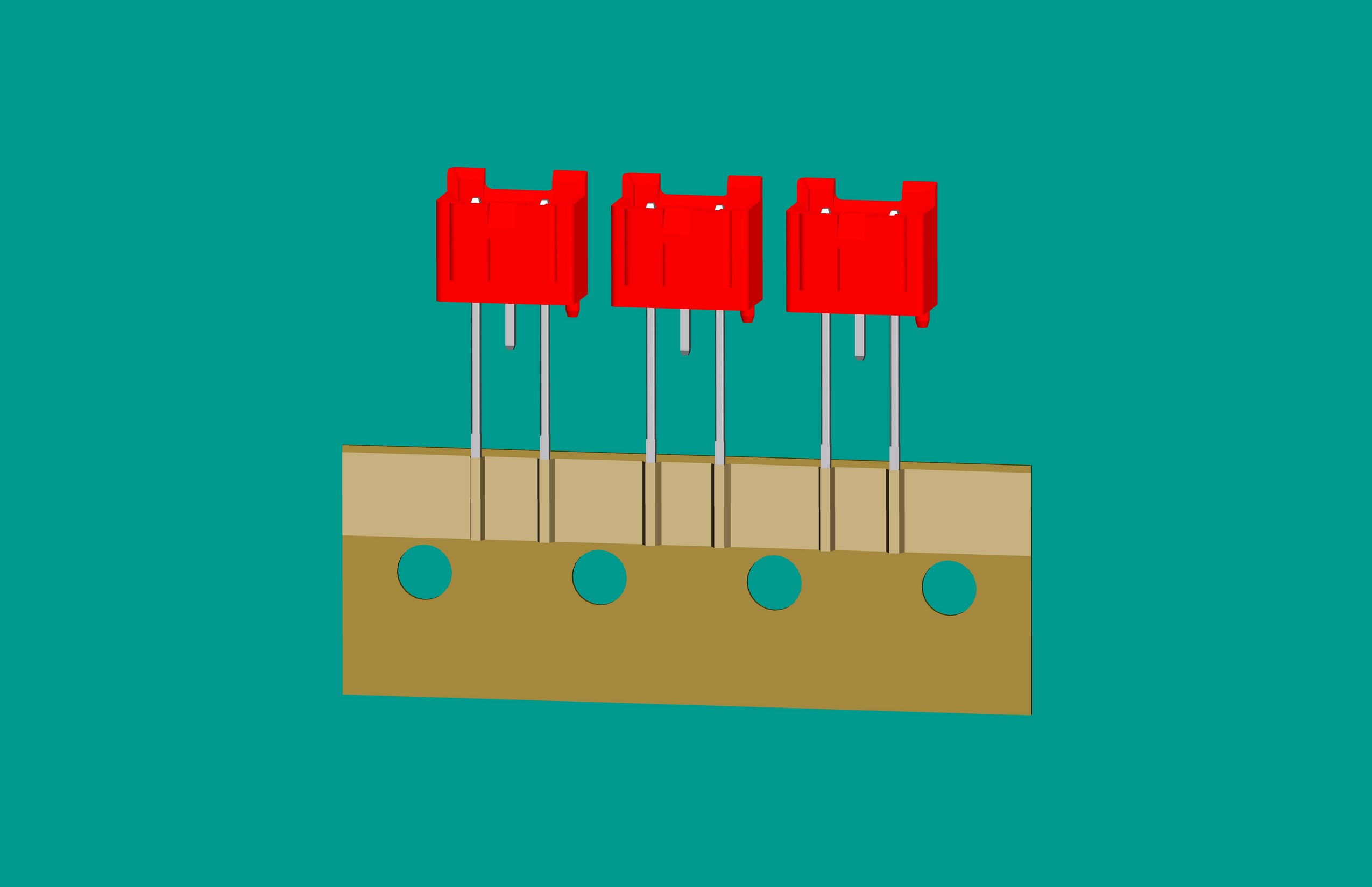 XH-3A全包編帶立式針座紅色/(1、3長針)普通PA66