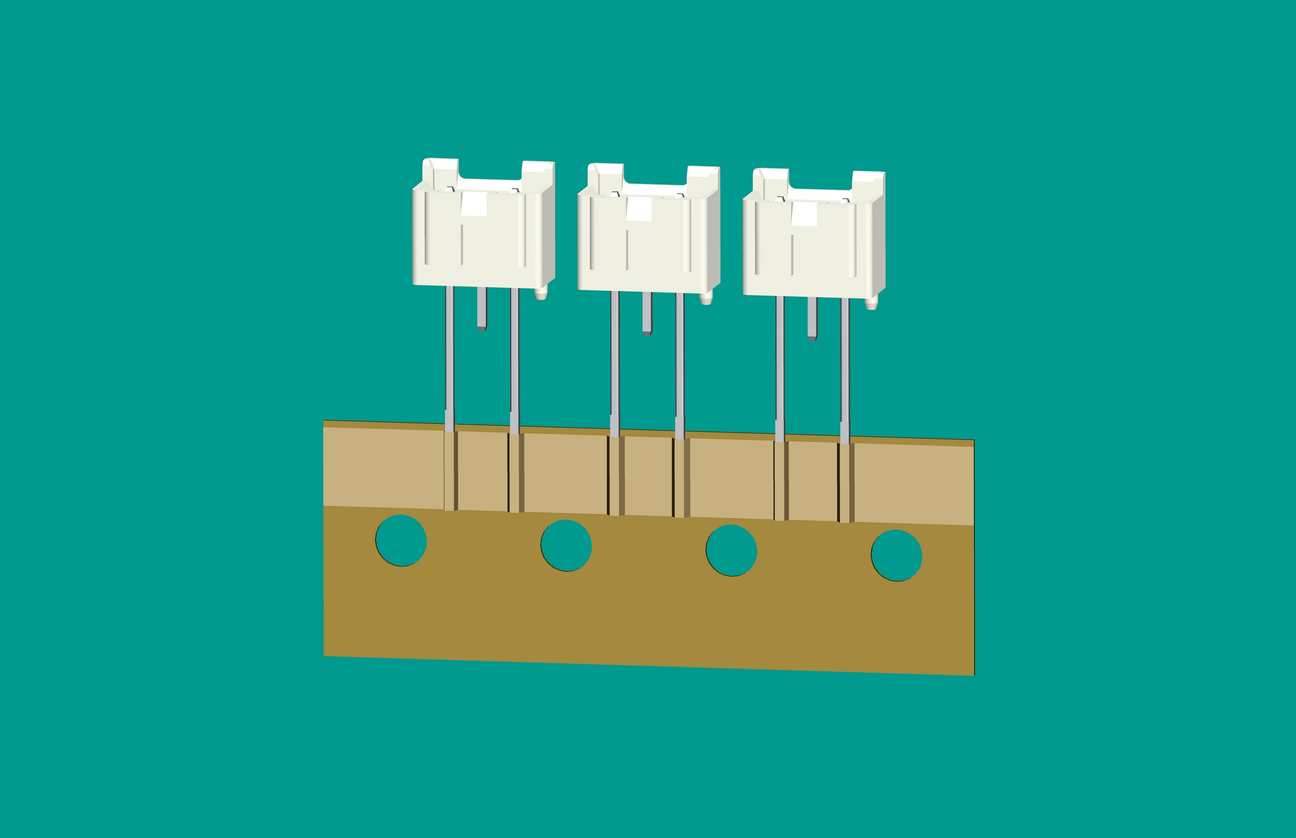 XH-3A全包編帶立式針座白色/(1、3長針)普通PA66