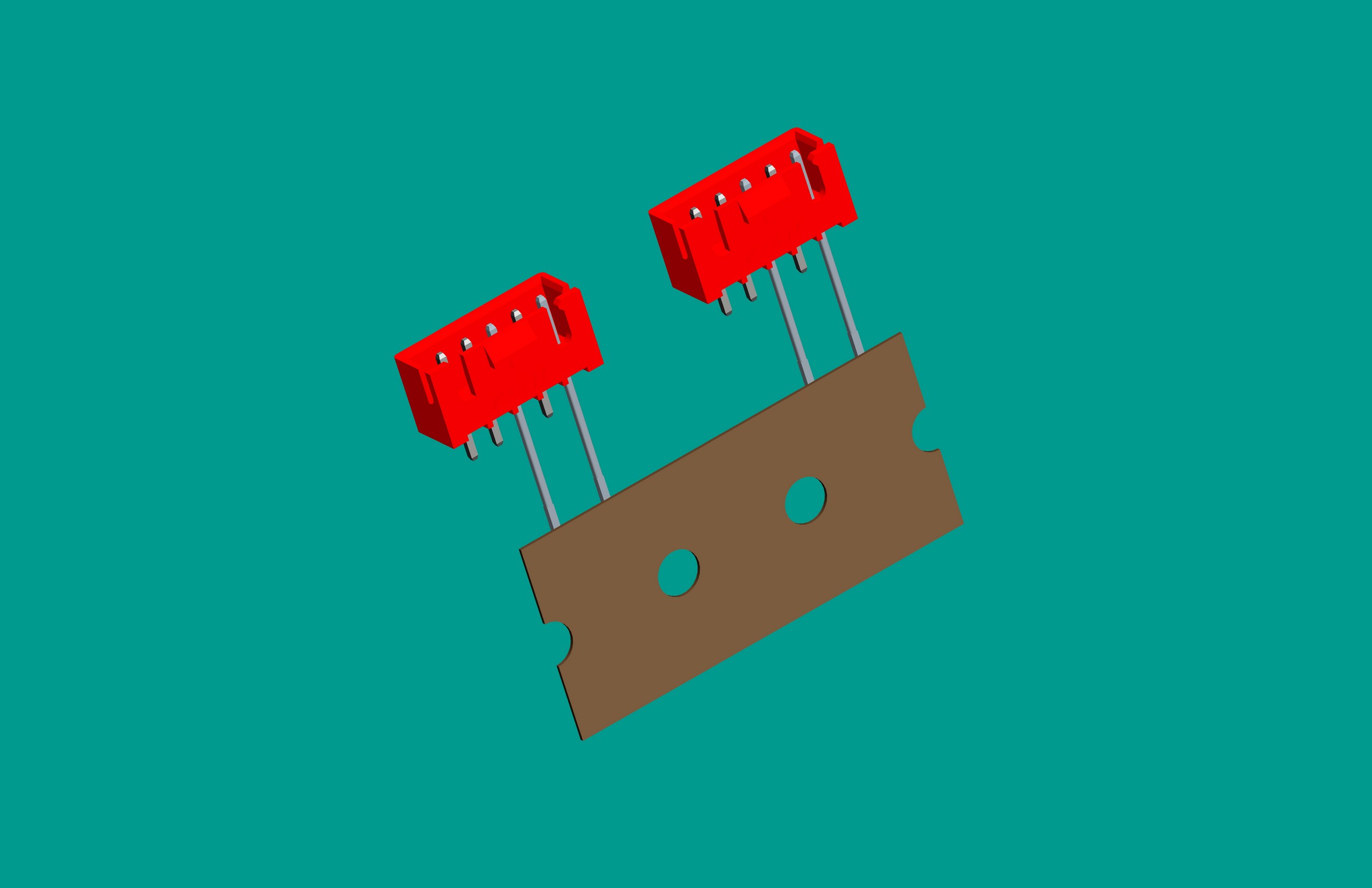XH-5A(帶扣)立式針座紅色/編帶(1、3長(zhǎng)針，反向，12mm）