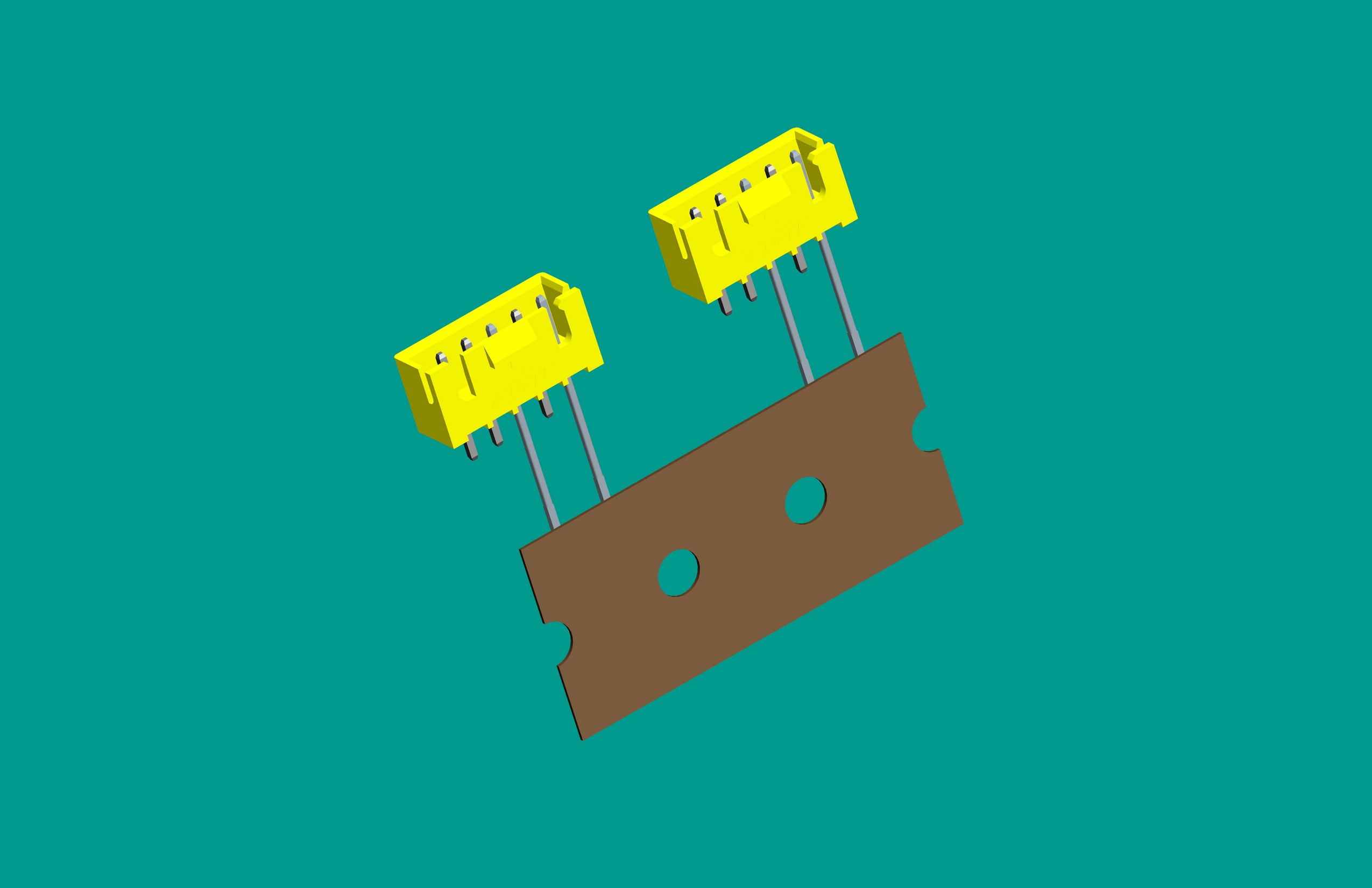 XH-5A(帶扣)立式針座黃色/編帶(1、3長針，反向，12mm）