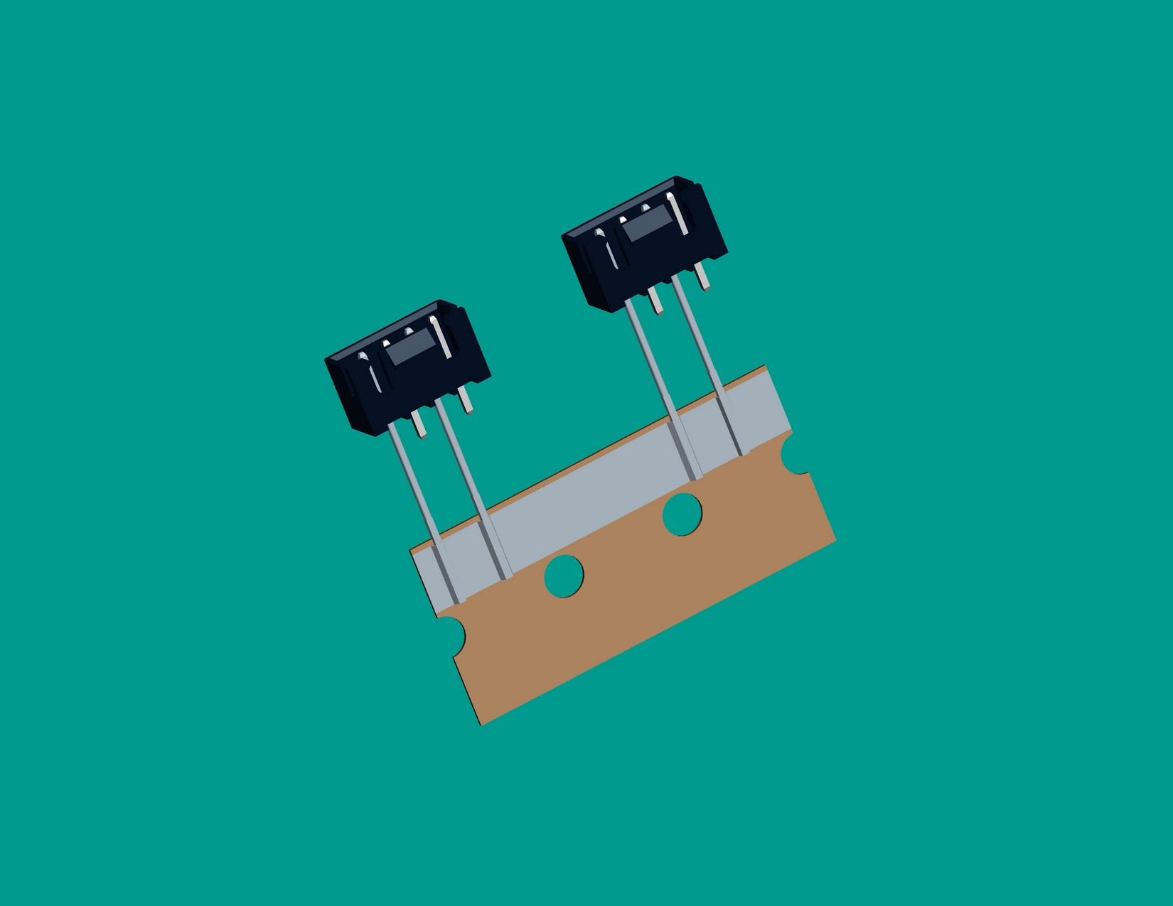 XH-4A帶扣立式針座黑色/編帶(25.4間距，1、3短針，反向，12mm)
