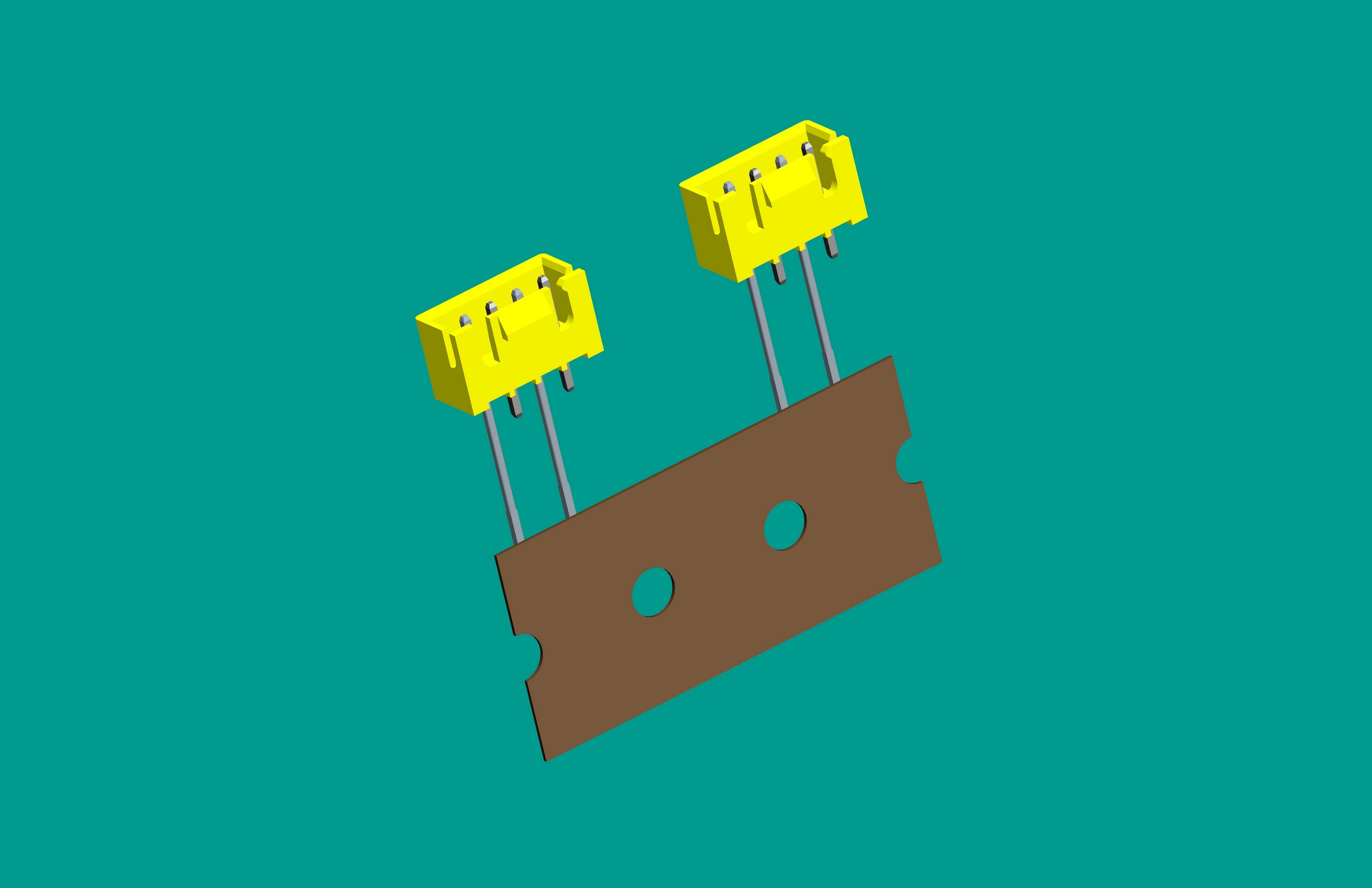 XH-4A(帶扣)立式針座黃色/編帶(步距25.4，1、3短針，反向,12mm)