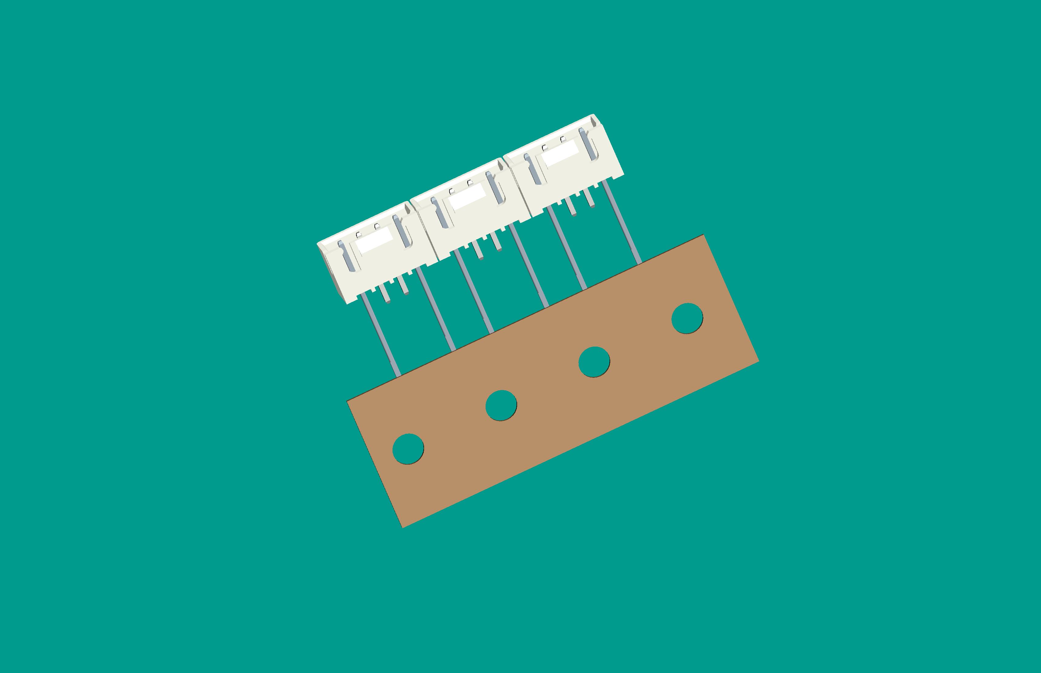 XH-4A帶扣立式針座白色/編帶(1、4長針，反向，10mm，短針外漏長2.9mm)