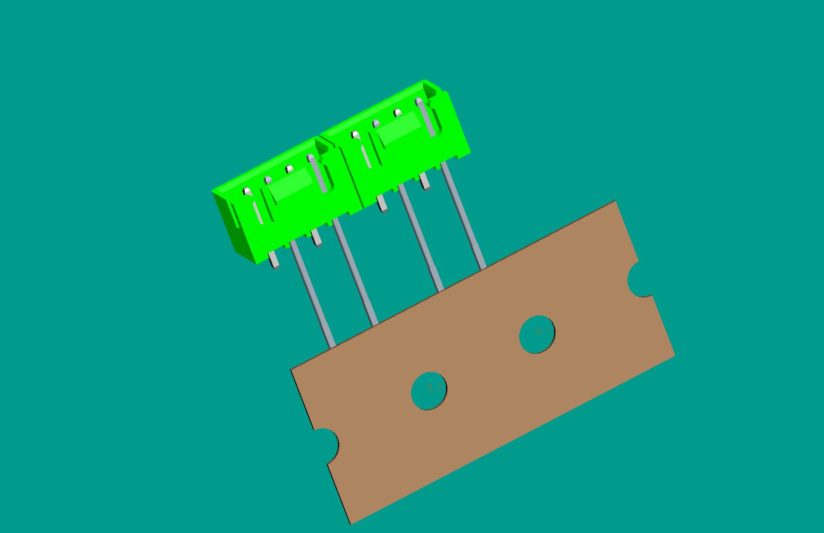 XH-4A(帶扣)立式針座綠色/編帶(步距12.7,1、3長針，反向，10mm，短針外漏長2.5mm)高灼熱絲