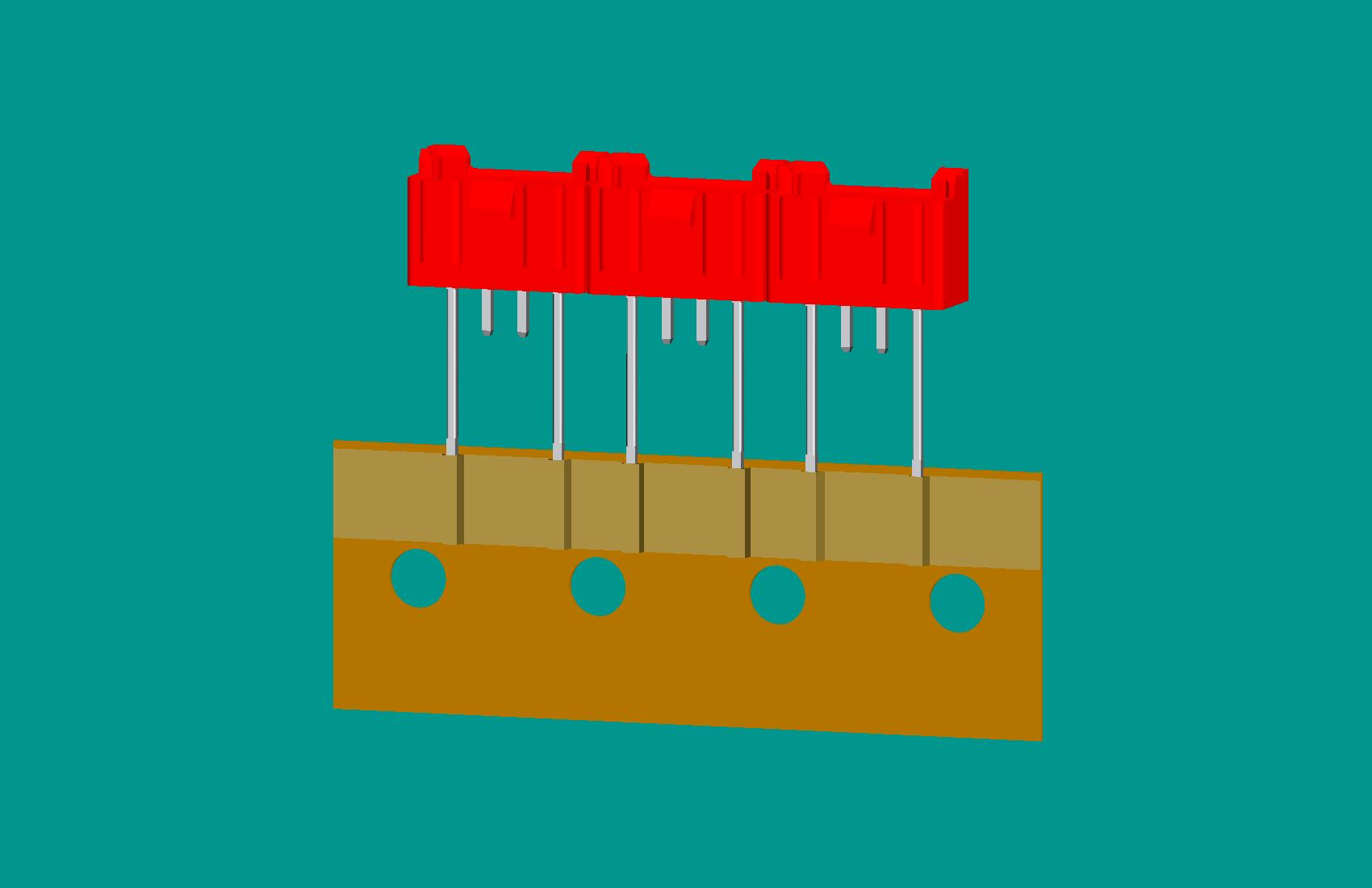 XH-4A全包非限位編帶正向（1、4長針）(紅色)普通PA66/奧克斯