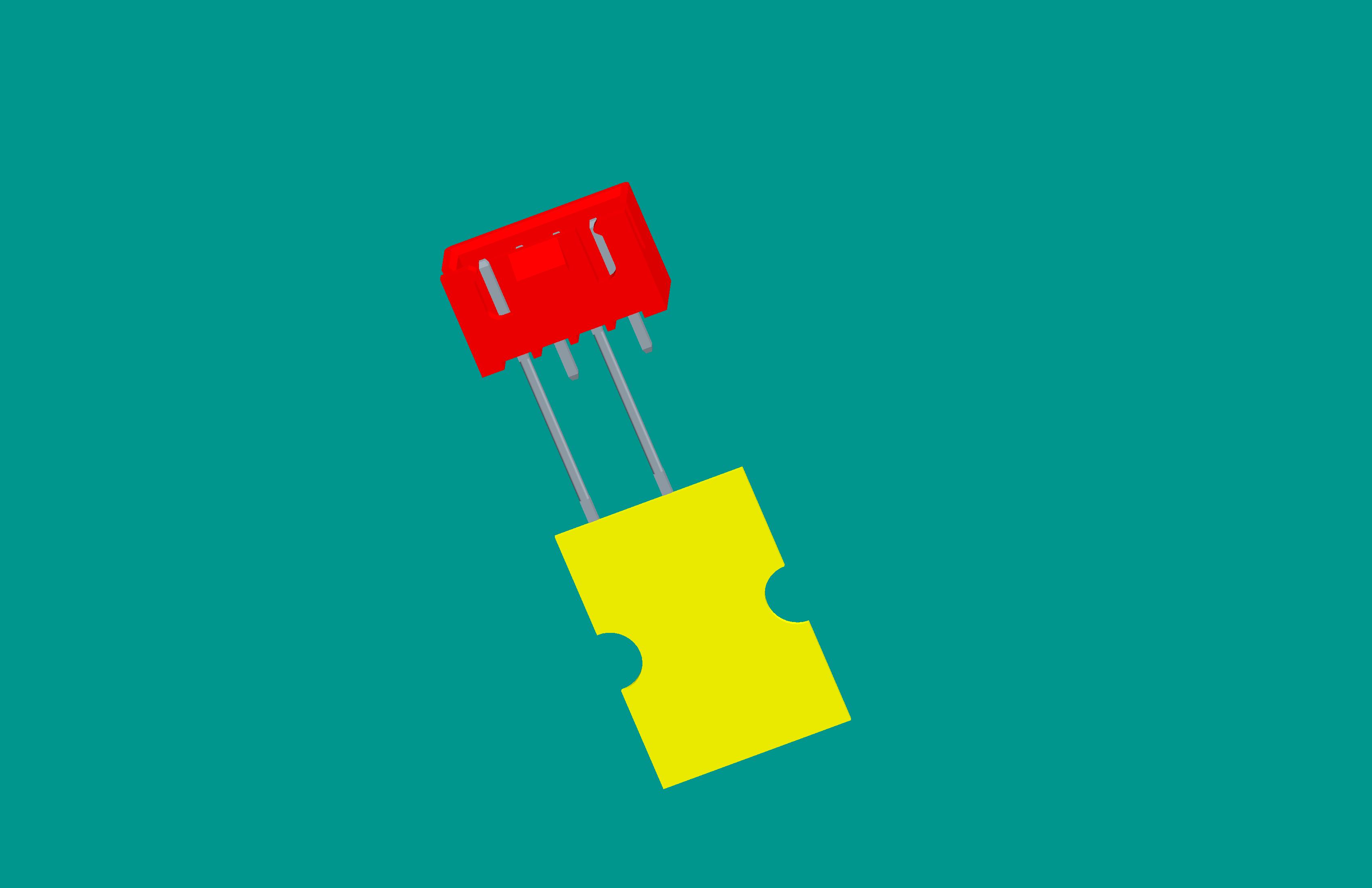 XH-4A(帶扣)針座紅色高灼熱絲/編帶（2.4長針  步距25.4，反向12mm短針外露2.5)