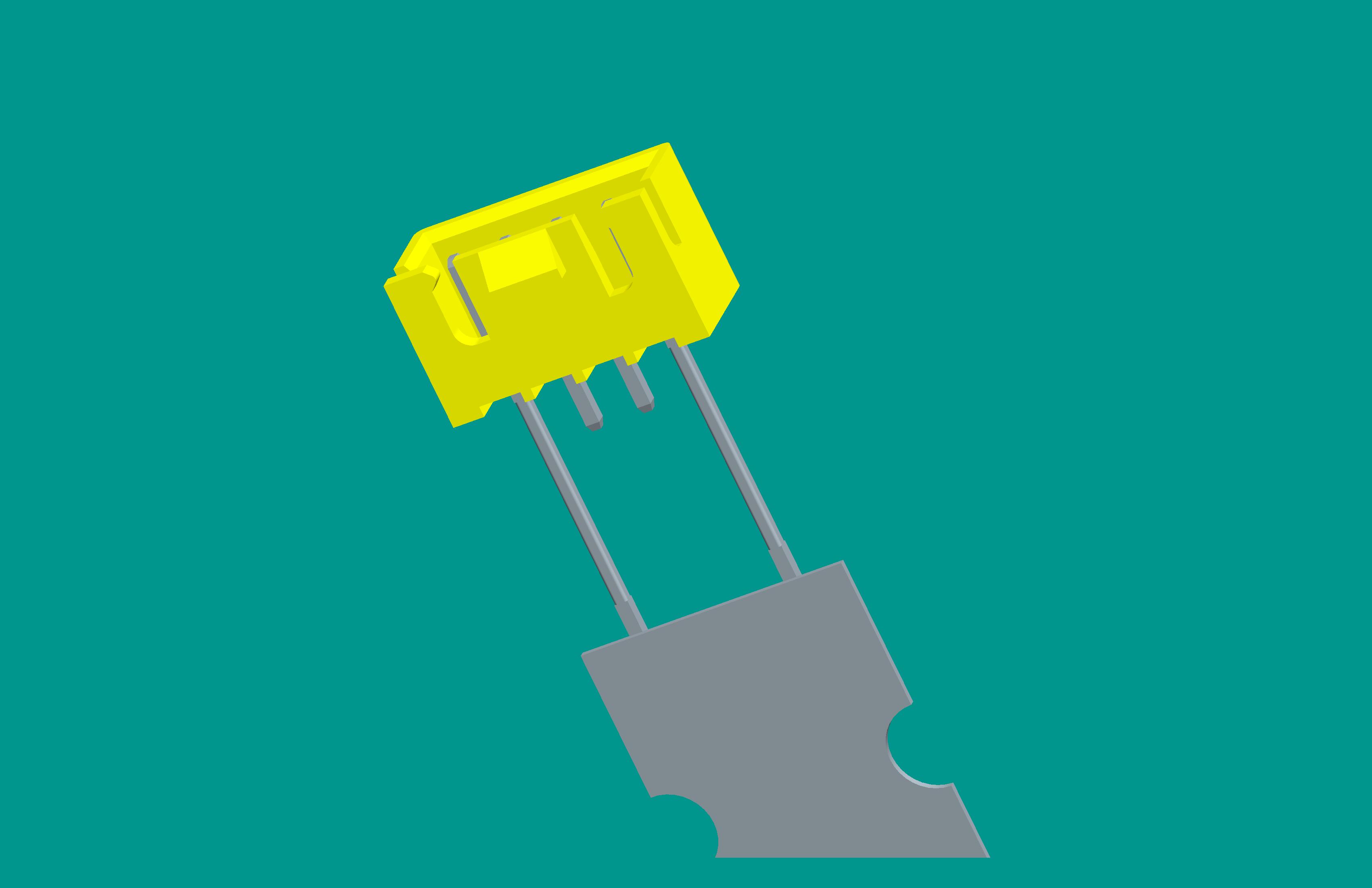 XH-4A(帶扣)立式針座黃色/編帶(步距25.4，1、4長(zhǎng)針，反向,12mm短針外漏2.5)