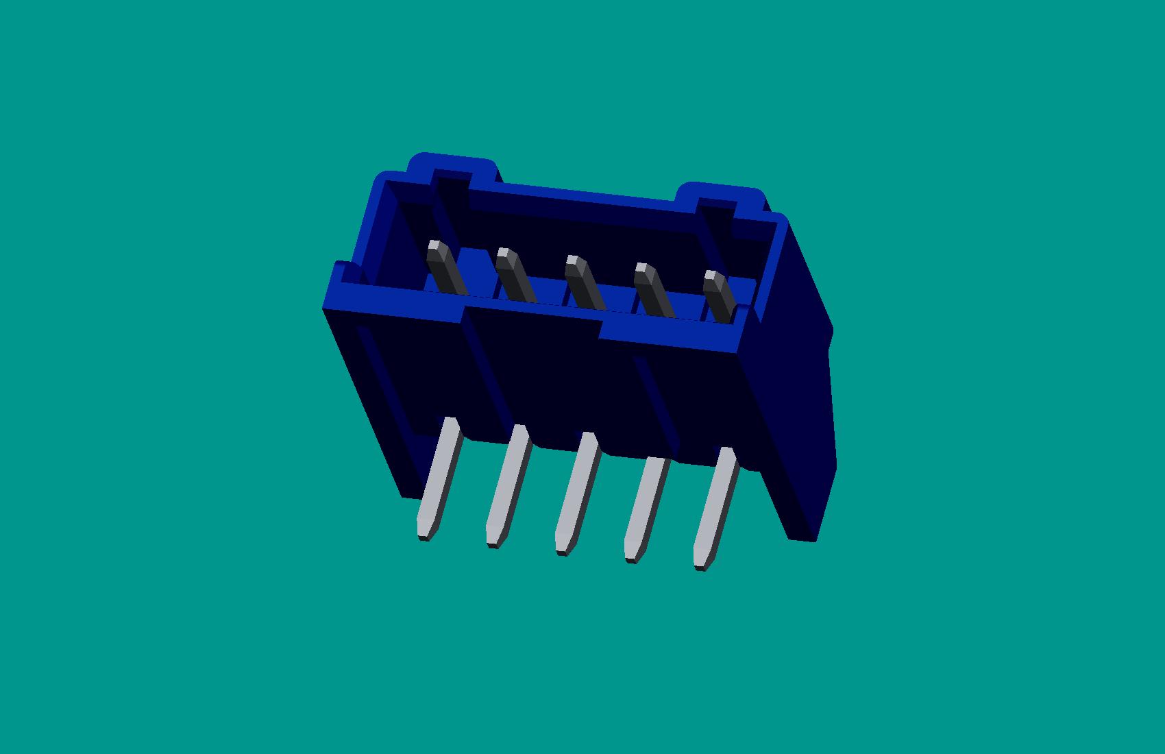 S5B-XH-K3臥式不帶卡扣型針座藍色/普通PA66