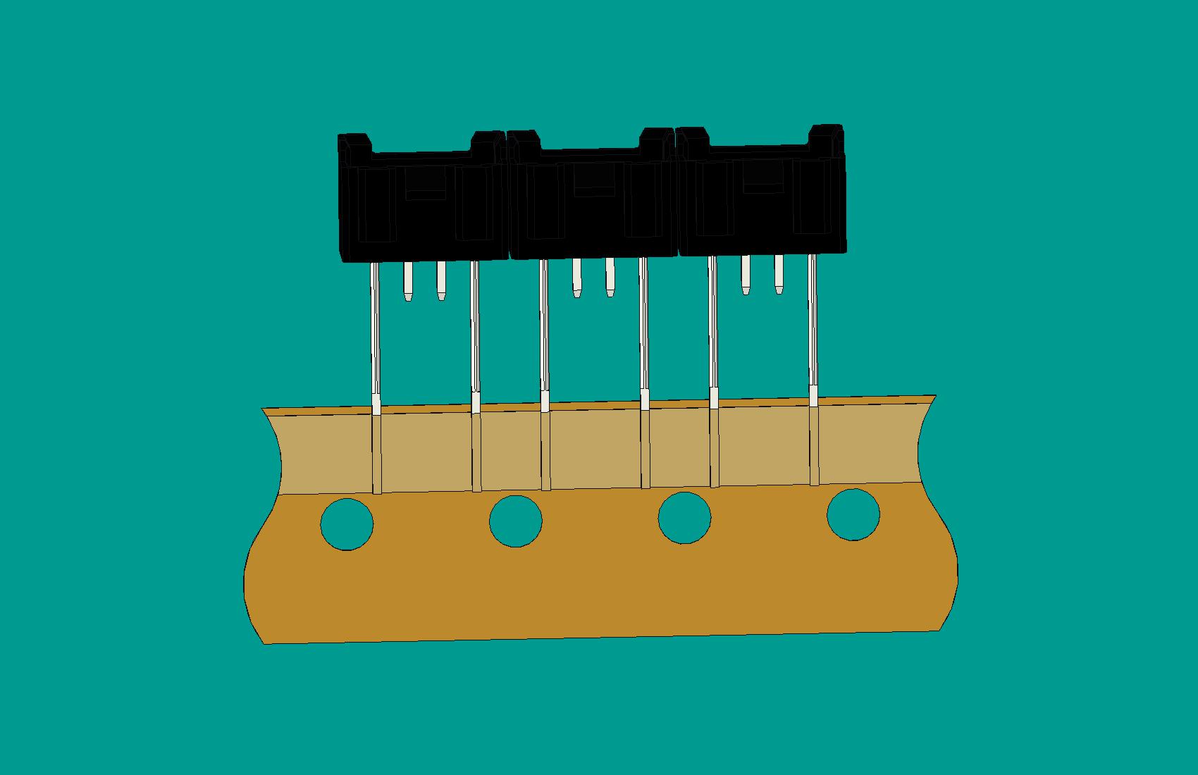 XH-4A全包非限位編帶正向（1、4長針）(黑色)普通PA66/奧克斯