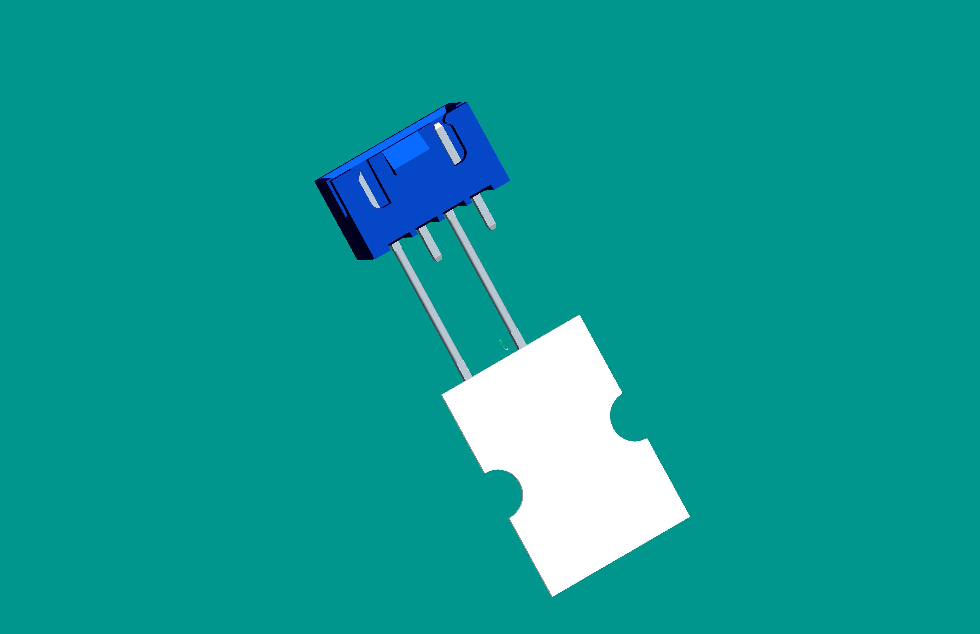 XH-4A(帶扣)立式針座藍(lán)色/編帶(步距12.7,2、4長針，反向，10mm，短針外漏長2.9mm)PA66