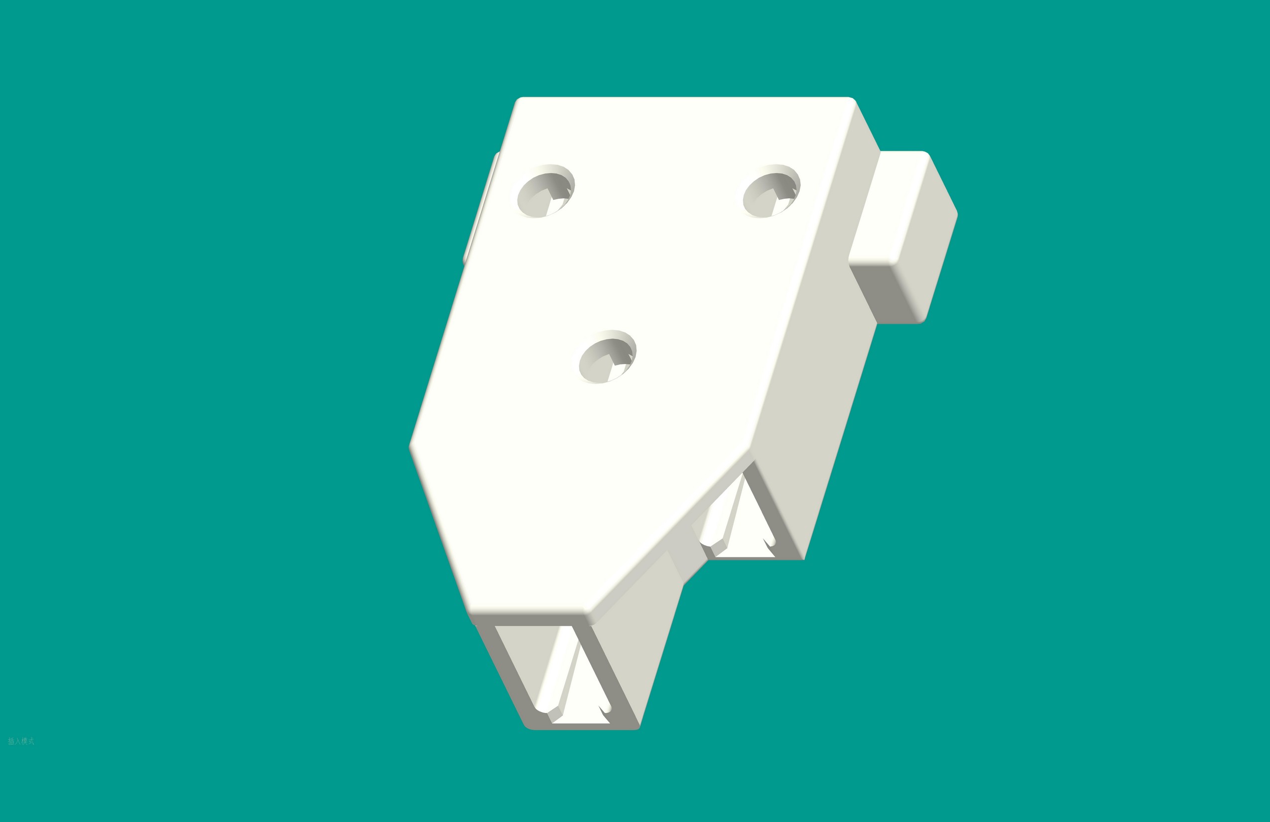 壓縮機(jī)塑件3孔(帶耳)-白色高灼熱絲+GF